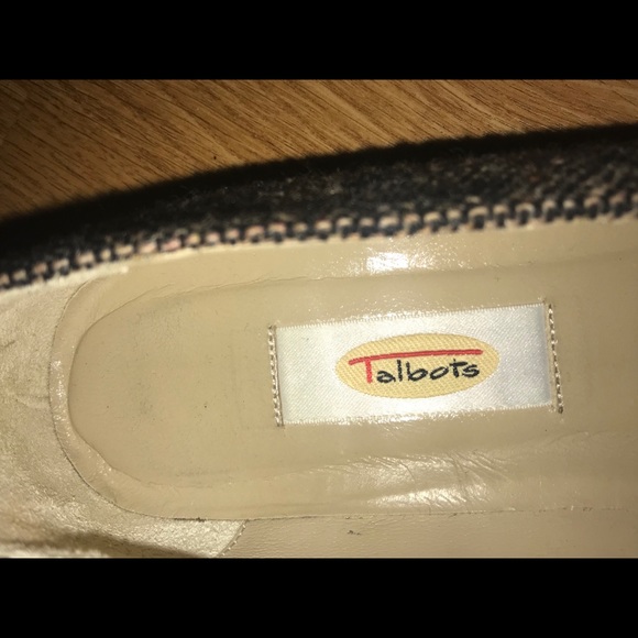 TALBOTS 5 Tweed Flats Brown Suede Toe Caps - Picture 4 of 8